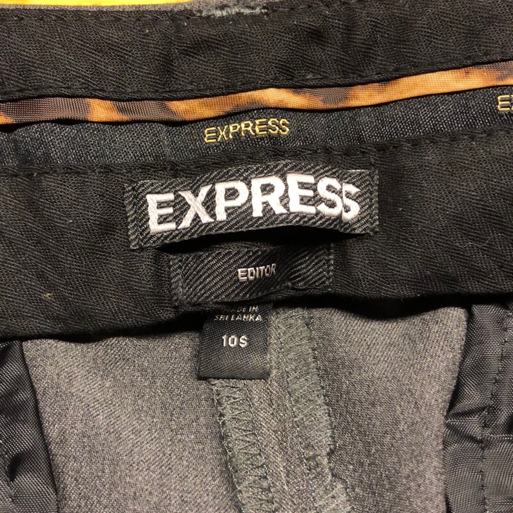 Express Editor Pants Size 10r Grey. Worn 2x - image 4